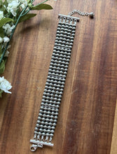 Load image into Gallery viewer, Multi Strand Sterling Silver 5mm Pearls Bead Bracelet. 7 Inch. Gift