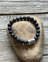 Load image into Gallery viewer, Kokopelli Lapis 7 Inch Stretch Stretchy Elastic Bead Bracelet Gift