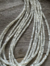 Load image into Gallery viewer, Sterling Silver Multi Strand Mother of Pearl Bead Necklace. 24 inch