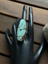 Load image into Gallery viewer, Navajo Native Sterling Silver Number 8 Turquoise Adjustable Ring Leslie Nez Gift