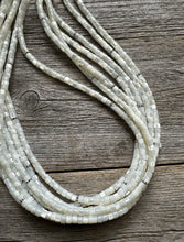 Load image into Gallery viewer, Sterling Silver Multi Strand Mother of Pearl Bead Necklace. 24 inch