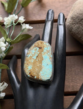 Load image into Gallery viewer, Navajo Native Sterling Silver Number 8 Turquoise Adjustable Ring Leslie Nez Gift