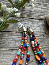 Load image into Gallery viewer, Sterling Silver Multi Strand Multi Stone Bead Necklace. 16 inch