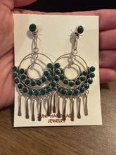 Load image into Gallery viewer, Navajo sterling silver lapis earrings
