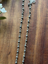 Load image into Gallery viewer, Sterling Silver 4mm Pearls Rosary Bead Necklace. 18 Inch.
