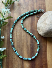 Load image into Gallery viewer, Sterling Silver Turquoise Purple Spiny Oyster Bead Necklace. 20 Inch