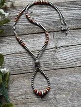 Load image into Gallery viewer, Jacla Sterling Silver Multi Graduated Spiny Oyster Pearls Bead Necklace 24 inch