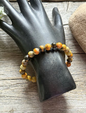 Load image into Gallery viewer, Bumblebee Jasper 7 Inch Stretch Bead Bracelet Gift Southwestern