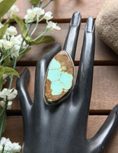 Load image into Gallery viewer, Navajo Native Sterling Silver Number 8 Turquoise Adjustable Ring Leslie Nez Gift