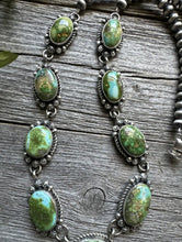 Load image into Gallery viewer, Navajo 925 Sterling Silver Sonoran Gold Turquoise Lariat Y Necklace KY