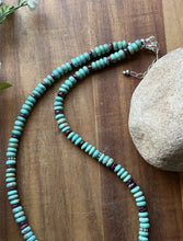 Load image into Gallery viewer, Sterling Silver Turquoise Purple Spiny Oyster Bead Necklace. 20 Inch