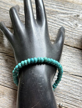 Load image into Gallery viewer, Sterling Silver Blue Green Turquoise 6mm 6 Inch Bead Bracelet Gift