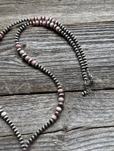 Load image into Gallery viewer, Jacla Sterling Silver Multi Graduated Pink Conch Pearls Bead Necklace 24 inch