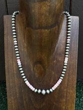 Load image into Gallery viewer, Southwestern Sterling Silver Pink Conch W Pearls Bead Necklace 18 inch Gift