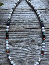 Load image into Gallery viewer, Tommy Rosita Singer T R Sterling Silver Multi Stone Choker Bead Necklace 15 Inch