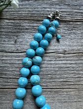 Load image into Gallery viewer, Sleeping Beauty Turquoise 925 Sterling Silver Nuggets Bead Necklace 18 inch Gift