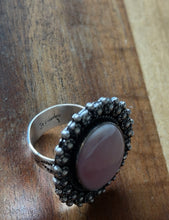 Load image into Gallery viewer, Navajo Handmade Sterling Silver Pink Conch Adjustable Ring Etta Enditto Gift