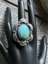 Load image into Gallery viewer, Native American 925 Sterling Silver Turquoise Ring. Size 7.5 GP Gift