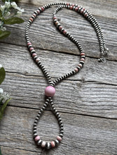 Load image into Gallery viewer, Jacla Sterling Silver Multi Graduated Pink Conch Pearls Bead Necklace 24 inch