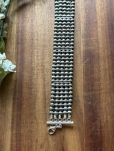 Load image into Gallery viewer, Multi Strand Sterling Silver 5mm Pearls Bead Bracelet. 7 Inch. Gift