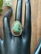 Load image into Gallery viewer, Vintage Old Pawn Navajo Sterling Silver Green Turquoise Ring Size 7