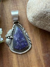 Load image into Gallery viewer, Native American Sterling Silver Purple Charoite Pendant. LC