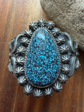 Load image into Gallery viewer, Navajo sterling silver turquoise cuff bracelet