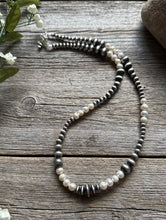 Load image into Gallery viewer, Freshwater Pearls Multi Graduated Sterling Silver Bead Necklace 18 inch 4mm -8mm