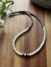 Load image into Gallery viewer, Sterling Silver Freshwater Pearl W Multi Bead Pearls Necklace. 18 Inch. Gift