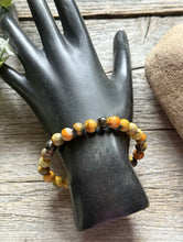 Load image into Gallery viewer, Bumblebee Jasper 7 Inch Stretch Bead Bracelet Gift Southwestern