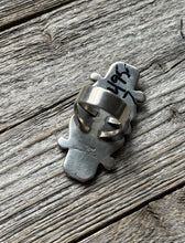 Load image into Gallery viewer, Navajo Native Sterling Silver Stamped Ring Size 7.5 Geneva