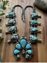 Load image into Gallery viewer, Navajo Sterling Silver Number # 8 Squash Blossom Naja Necklace C Yazzie