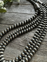 Load image into Gallery viewer, Southwestern Sterling Silver Multi Strand Pearls Bead Necklace 22 Inch 6,7,8mm