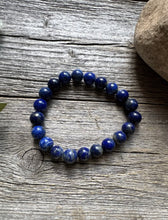 Load image into Gallery viewer, Lapis Lazuli 7 Inch Stretch Bead Bracelet Gift Southwestern