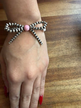 Load image into Gallery viewer, Sterling silver pink conch bracelet 7 inch