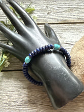 Load image into Gallery viewer, Lapis Turquoise 6.5 Inch Stretch Elastic Stretchy Bead Bracelet Gift