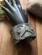 Load image into Gallery viewer, Sunshine Reeves Sterling Silver Thunderbird Cuff Bracelet Navajo Gift