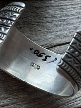 Load image into Gallery viewer, Navajo Native Sterling Silver Turquoise Cuff Bracelet H Piasso