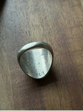 Load image into Gallery viewer, Native American Sterling Silver Turquoise Inlay Ring. Size 10 ELB