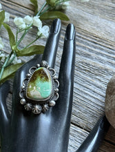Load image into Gallery viewer, Native American Sterling Silver Royston Turquoise Ring Size 7.5 Mary Ellen