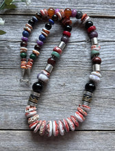 Load image into Gallery viewer, Tommy &amp; Rosita Singer T R Sterling Silver Red Spiny Oyster Bead Necklace 28”