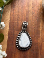 Load image into Gallery viewer, Navajo Native American Sterling Silver White Buffalo Turquoise Pendant H Piasso