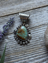 Load image into Gallery viewer, Navajo Native American Sterling Silver Turquoise Handmade Pendant R Yazzie Gift