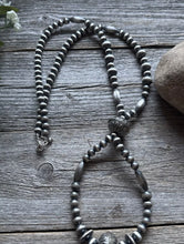 Load image into Gallery viewer, Southwestern Sterling Silver Pearls Jackla Multi Bead Necklace 32 Inch Gift