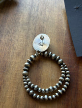 Load image into Gallery viewer, Navajo Sterling Silver Yellow Bumblebee Jasper Pearl Double Loop Earrings Etta