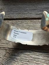 Load image into Gallery viewer, Navajo Native Sterling Silver Number 8 Turquoise Inlay Cuff Bracelet Steve F