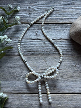 Load image into Gallery viewer, Bow Sterling Silver Freshwater Pearls Bead Necklace. 18 inch