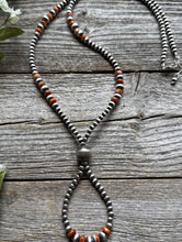 Load image into Gallery viewer, Jacla Sterling Silver Multi Graduated Spiny Oyster Pearls Bead Necklace 24 inch