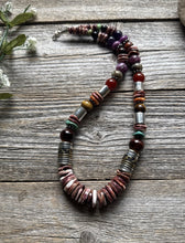 Load image into Gallery viewer, Tommy &amp; Rosita Singer T R Sterling Silver Purple Spiny Oyster Bead Necklace 20
