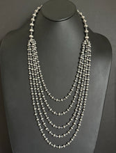 Load image into Gallery viewer, Multi Strand Layered Sterling Silver 6mm Pearls Rosary Bead Necklace 26-36 Inch